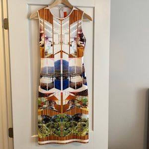 Clover Canyon Photoprint Bodycon Dress Sz Small